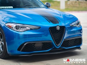 Alfa Romeo Giulia Front Canards - Carbon Fiber - V2 - Feroce Carbon - Sport/ Ti/ Veloce